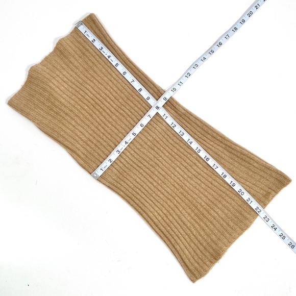 Portolano 100% cashmere ribbed hood scarf - Picture 3 of 5